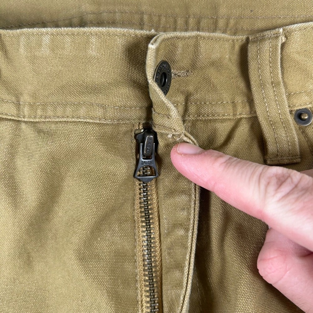 Filson Double Hunt Pants Mens 35x30 Brown 10.5oz Cotton Canvas Workwear Utility - Picture 10 of 16